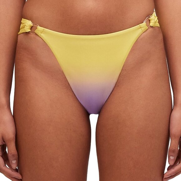 Simkhai Francesca Ombre Swim Bikini Bottom Size S Jam Sunset Yellow Purple - Picture 1 of 2
